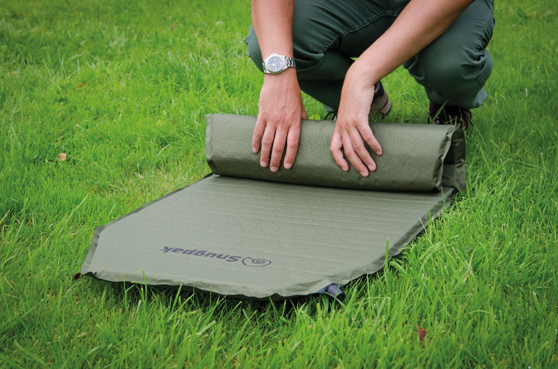 Snugpak Elite XL Isomatte – gerollt im Packsack