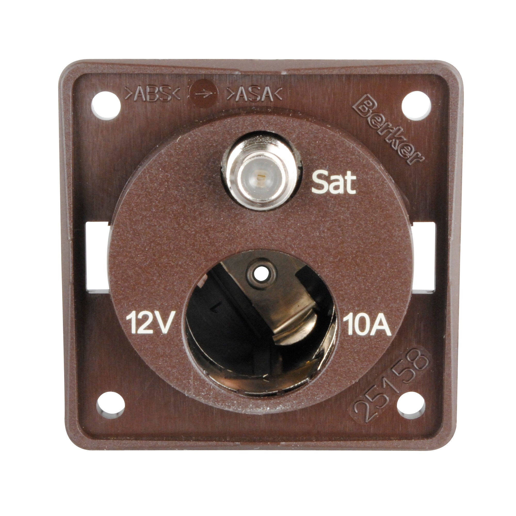 Steckdose 12 V/SAT, weiß matt