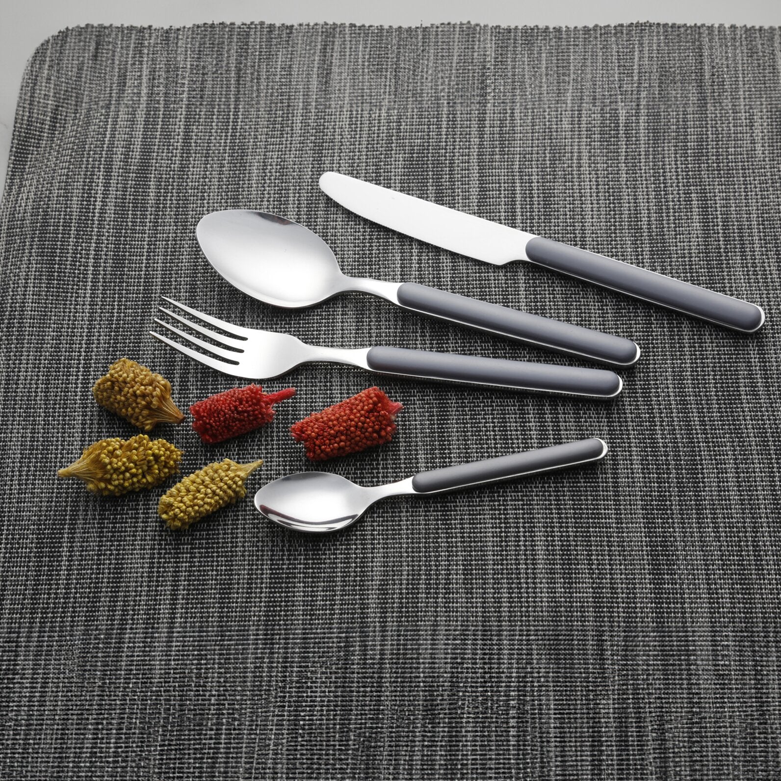 Besteckset Delice, grau