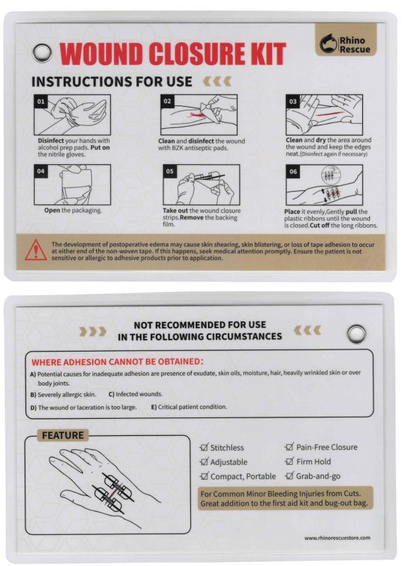 Rhino RescueRhino Rescue Wound Closure Kit Wundverschluss Set - Black Raptor