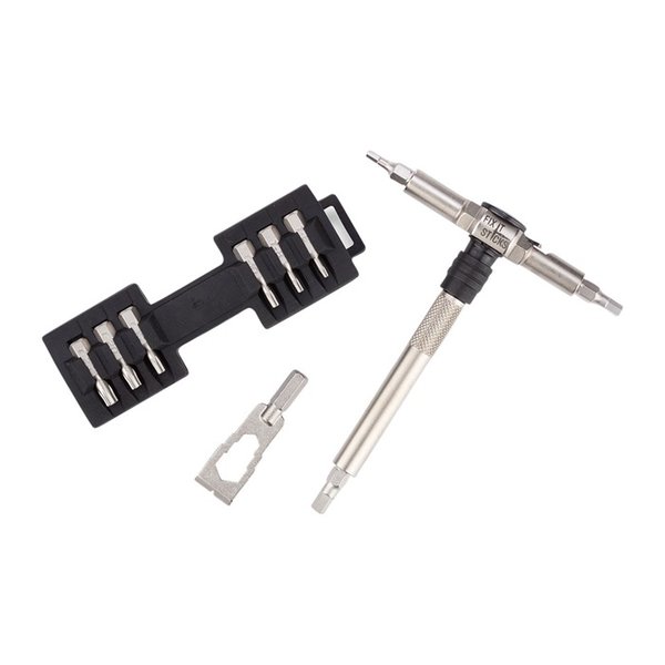 Fix It Sticks Kompakter verriegelbarer Ratschen‑Innensechskant‑Antrieb mit 15 Bits und Halterung Produktbild 1