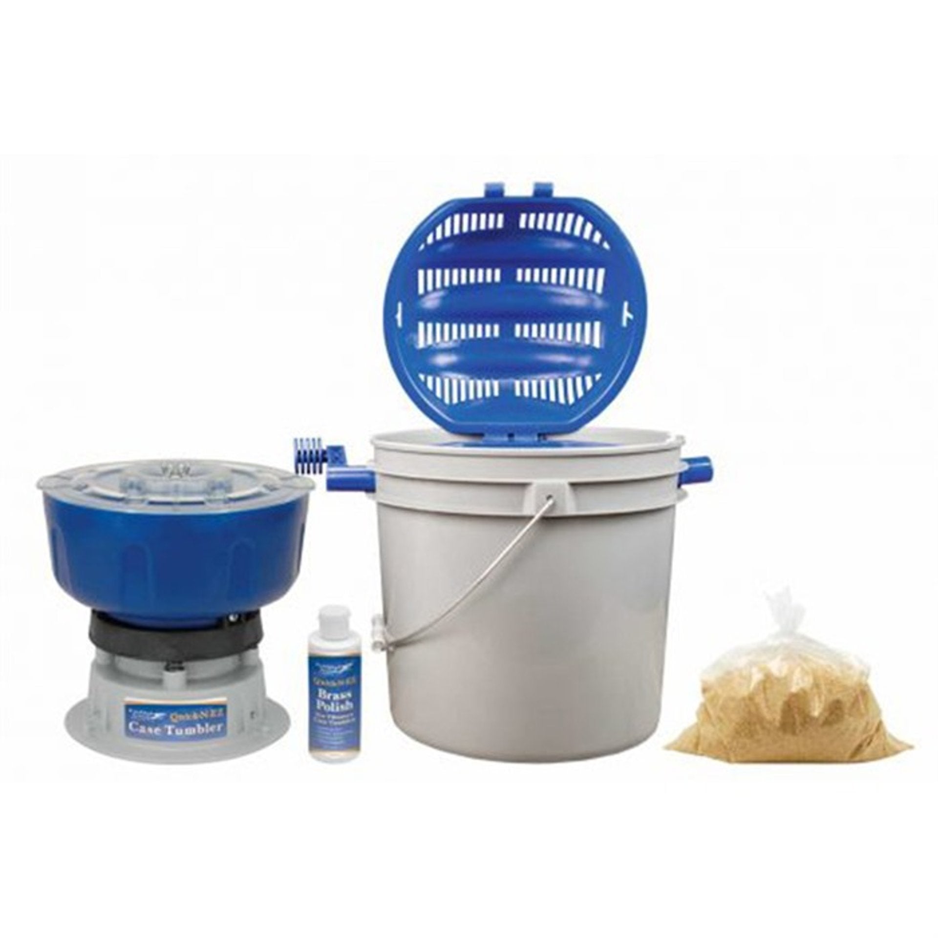 Frankford Arsenal Quick-n-EZ Hülsentumbler 220 V Kit 799534 mit Tumbler, Separator, Politur und Reinigungsmedium