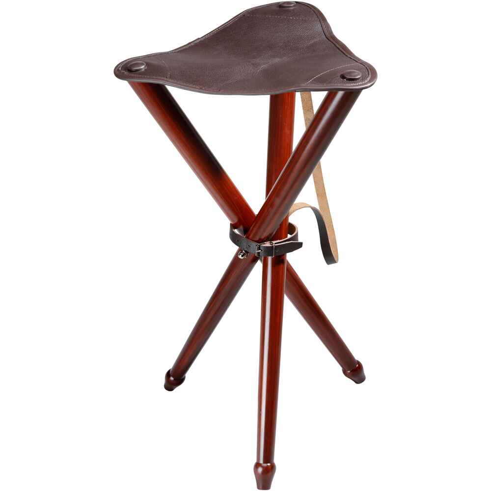 Dreibein Sitzstuhl mit Leder von Wald & Forst – Frankonia Artikel 183266