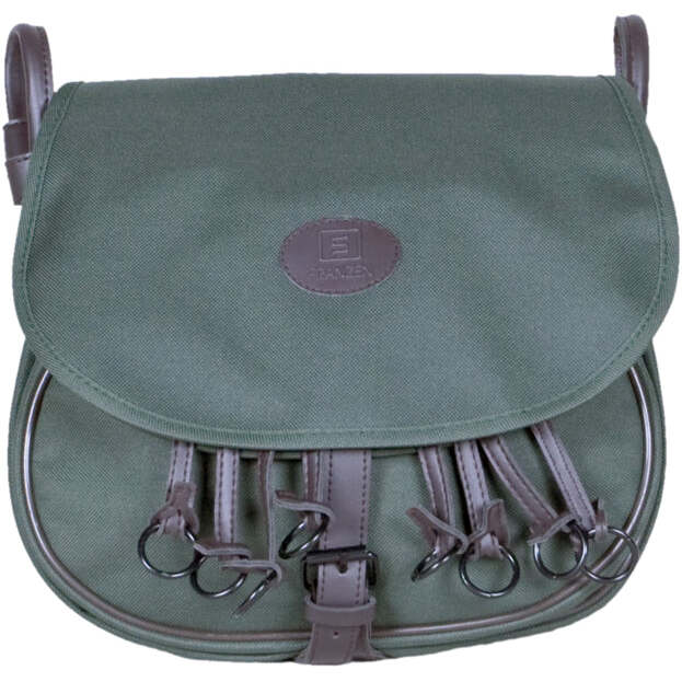 Franzen Jagdtasche mit Hühnergalgen, Jägergrün, 27 × 28 × 12 cm