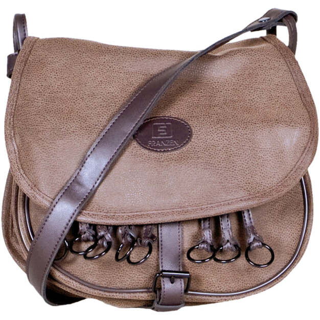 Franzen Jagdtasche Africa mit Hühnergalgen, Braun, 27 × 28 × 12 cm