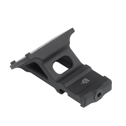 Schwarze UTG Super Slim RMR Winkelhalterung aus Metall mit 45-Grad-Neigung und Picatinny-Schiene, kompakte Bauform und.