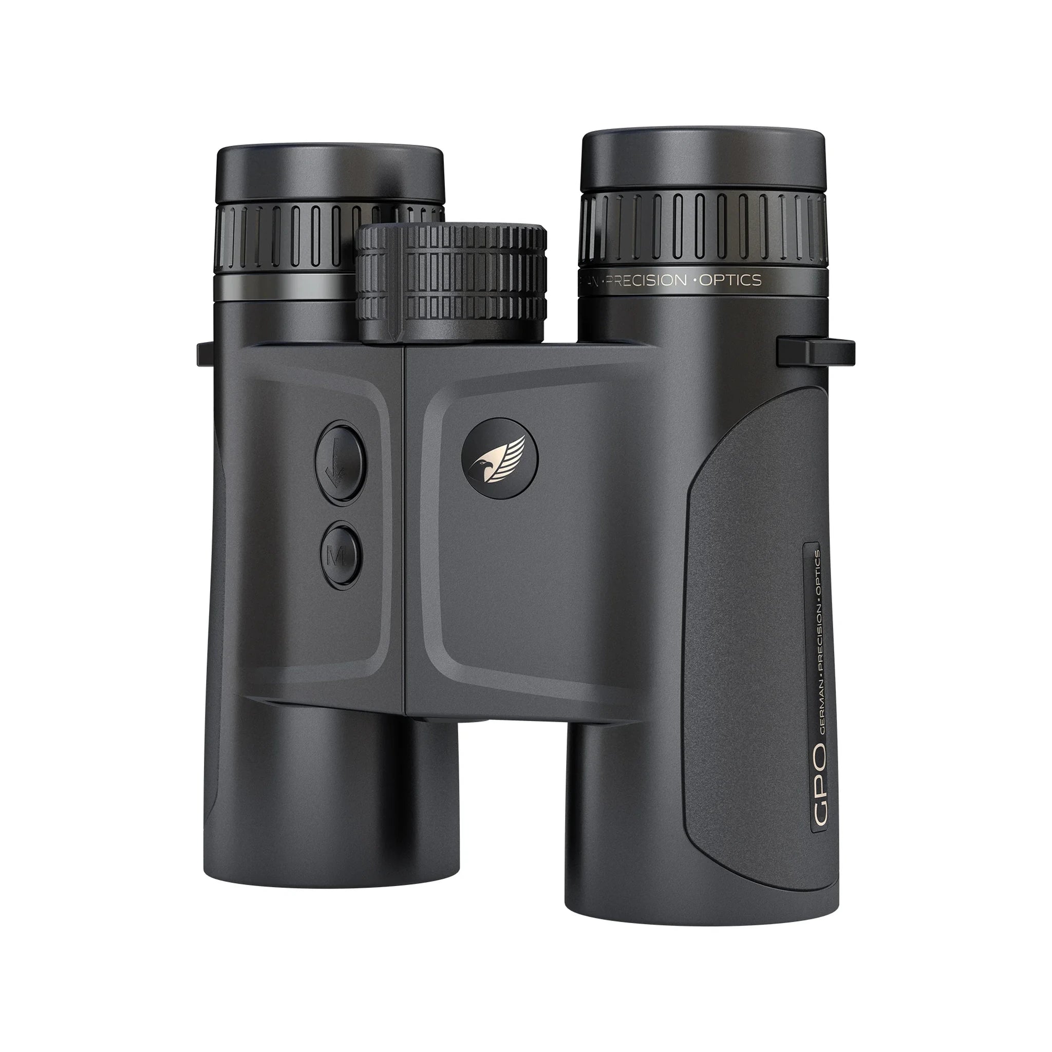 GPO RANGEGUIDE 3200 8×40 Fernglas mit Entfernungsmesser in Seitenansicht