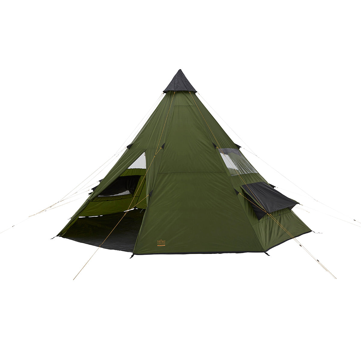 Grand Canyon Black Falls 8 Tipi-Zelt in Oliv – Frontansicht