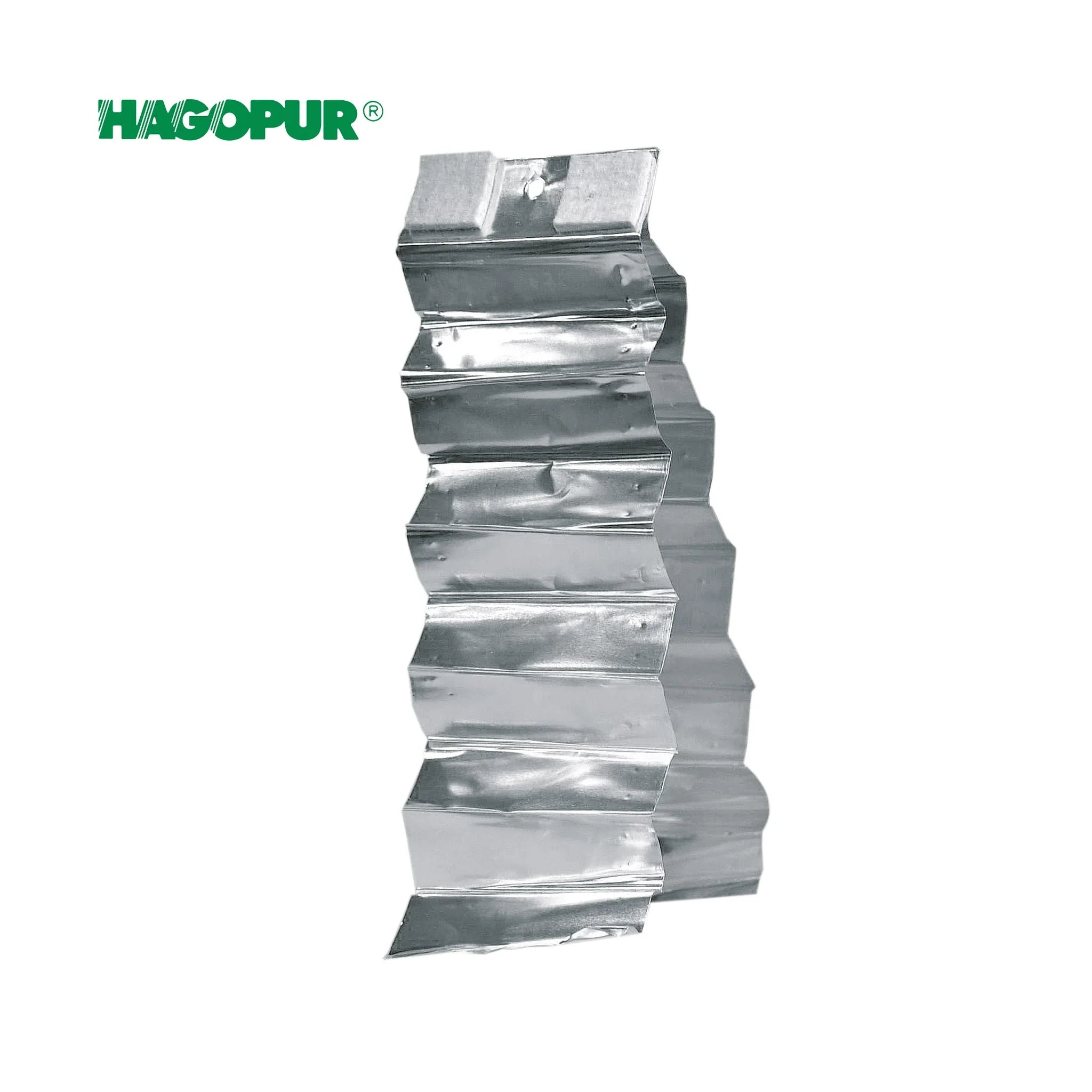 HAGOPUR Aluminiumstreifen für Wildschwein-Stopp mit zwei Filzdepots und Aufhängeloch