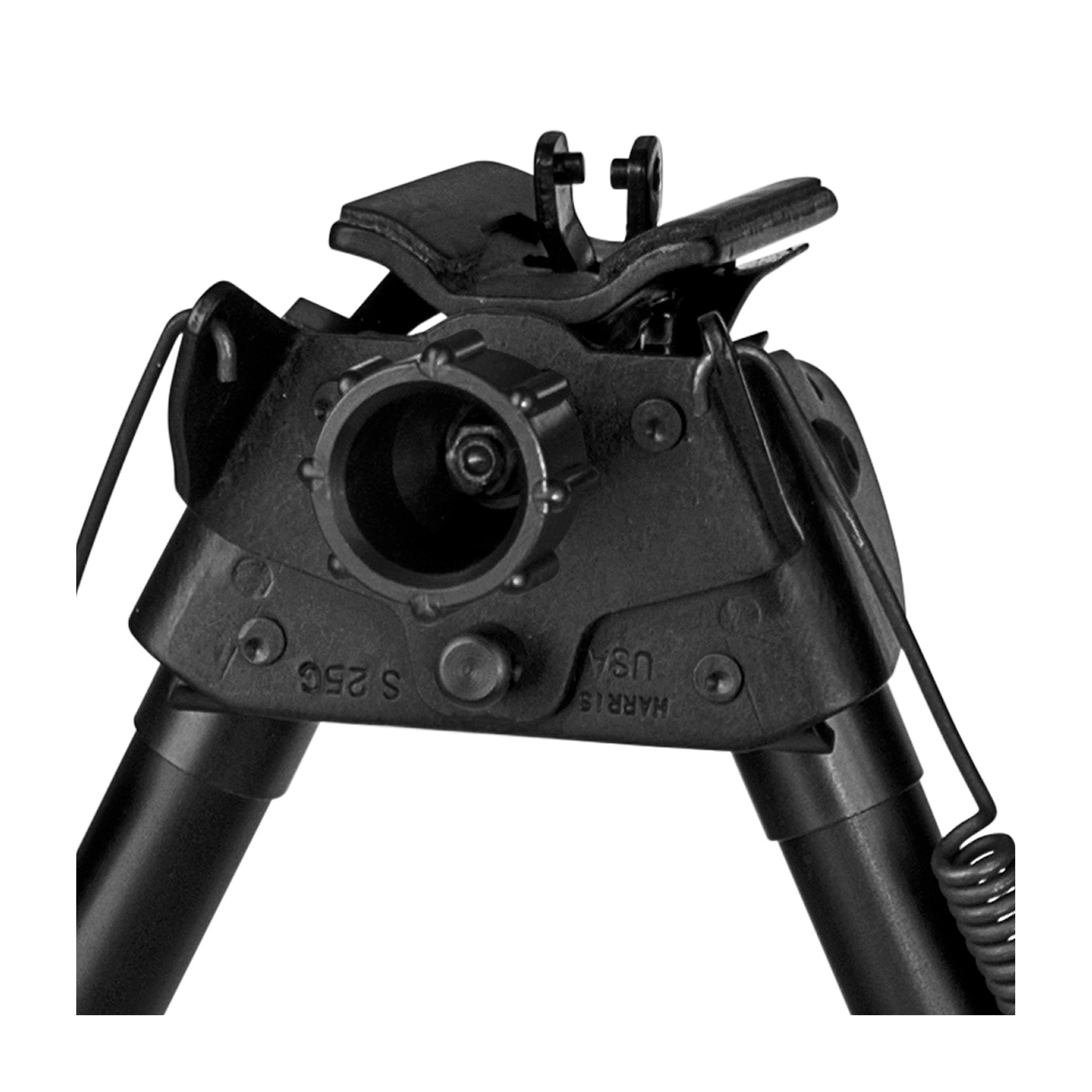 Harris S-25C Zapfenaufnahme und kippbare Basis in Nahansicht