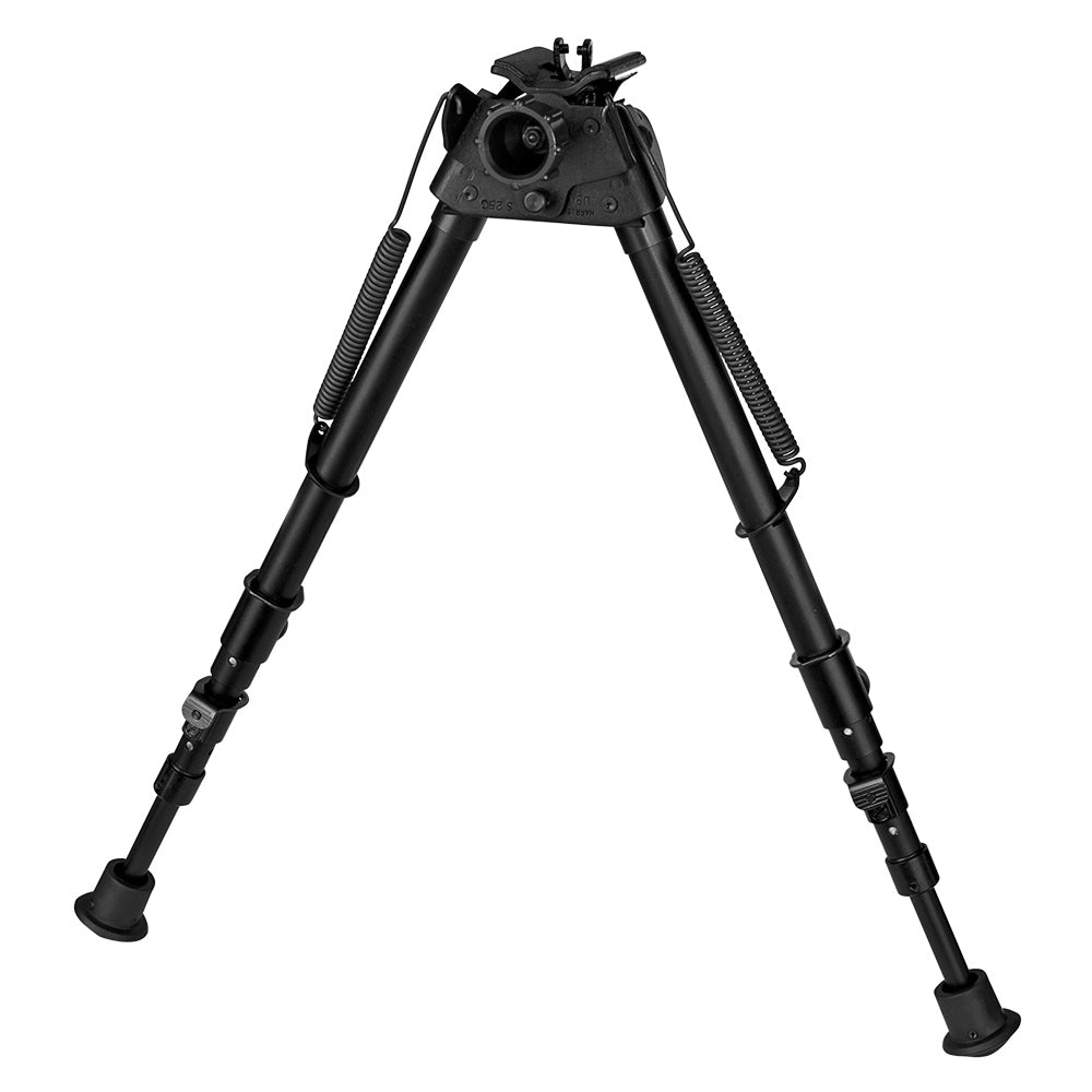 Harris S-25C Zweibein in Schwarz mit eingeschobenen glatten Beinen