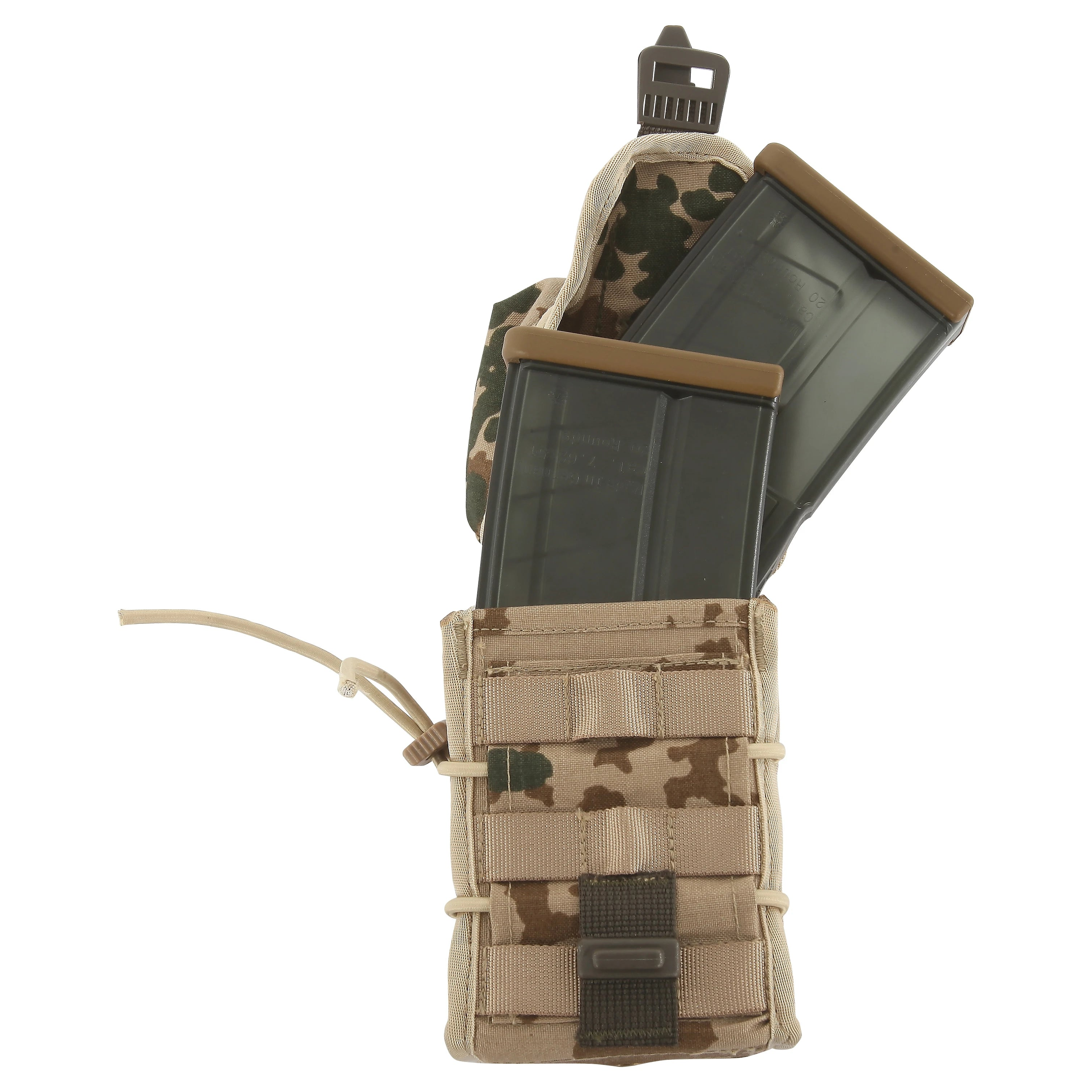 Heckler & Koch Doppelmagazintasche 973687 für zwei 20-Schuss-Magazine MR223/MR308 in Desert Camo; Magazine nicht enthalten