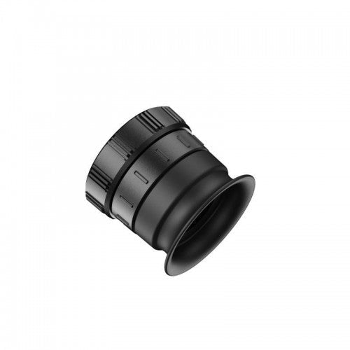 Schwarzes Hikmicro Eyepiece Thunder 3.0 Zielgerät mit geriffeltem Einstellring und breiter Gummiaugenmuschel.