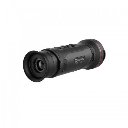 Schwarzes Hikmicro Falcon FQ50 2.0 Monokular mit gummiertem Gehäuse, stufenlosem Okular und Bedientasten auf der Oberseite,.