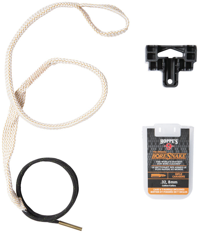 Hoppe's BoreSnake Den 24016D .32/8 mm Gewehr mit Reinigungsschnur, Den-Box und T-Griff