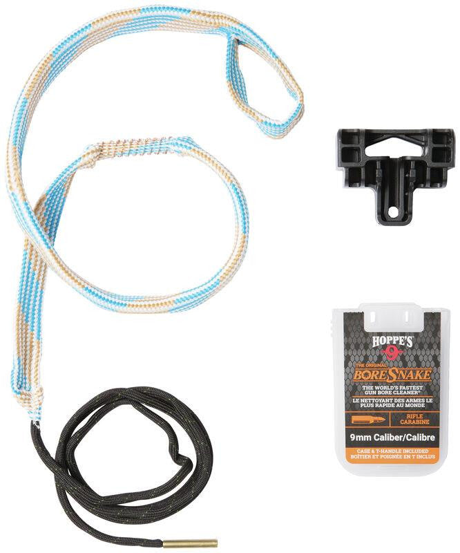 Hoppe's BoreSnake Den 24090D Set für 9-mm-Gewehre mit Reinigungsschnur und Transportbox