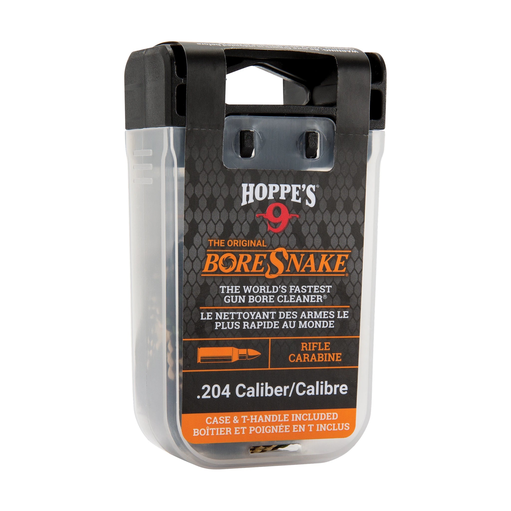 Hoppe’s BoreSnake Original Den .204 für Gewehre in der Verpackung mit Box und Griff