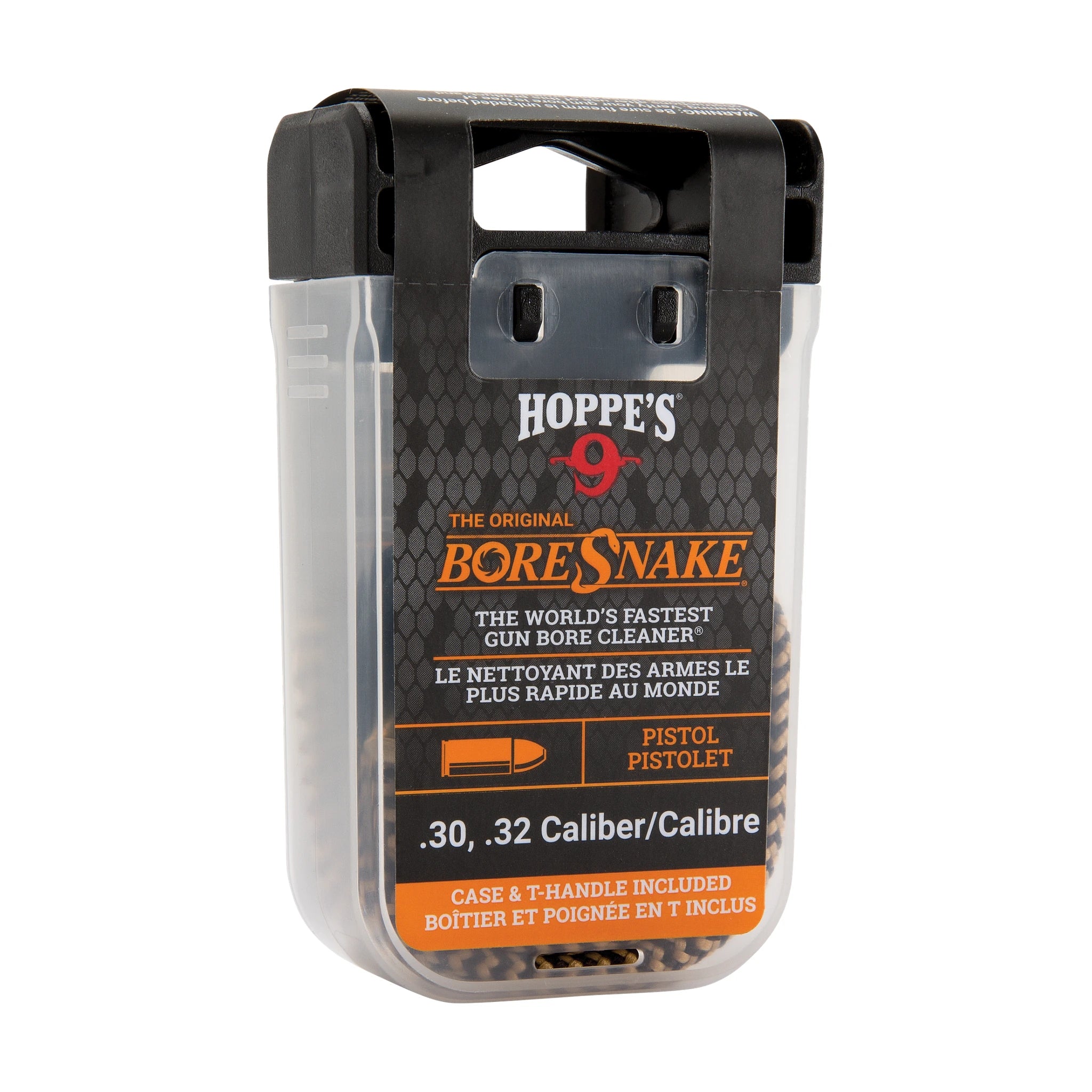 Hoppe’s BoreSnake Original Den .30 und .32 für Pistolen in der Verpackung mit Box und Griff