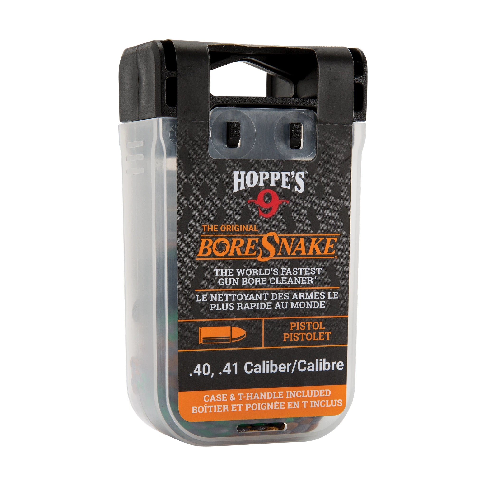 Hoppe’s BoreSnake Original Den .40 und .41 für Pistolen in der Verpackung mit Box und Griff