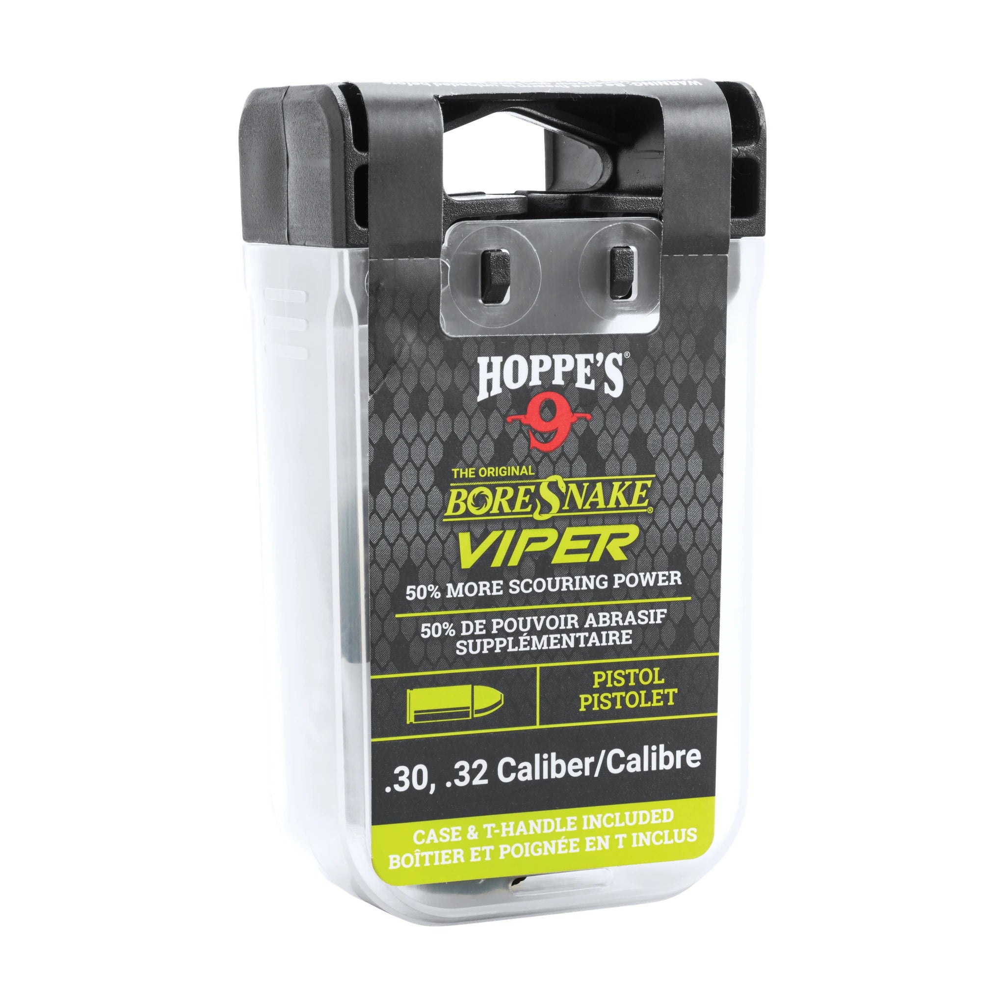 Hoppe’s BoreSnake Viper Den .30 und .32 für Pistolen in der Verpackung mit Box und T-Griff
