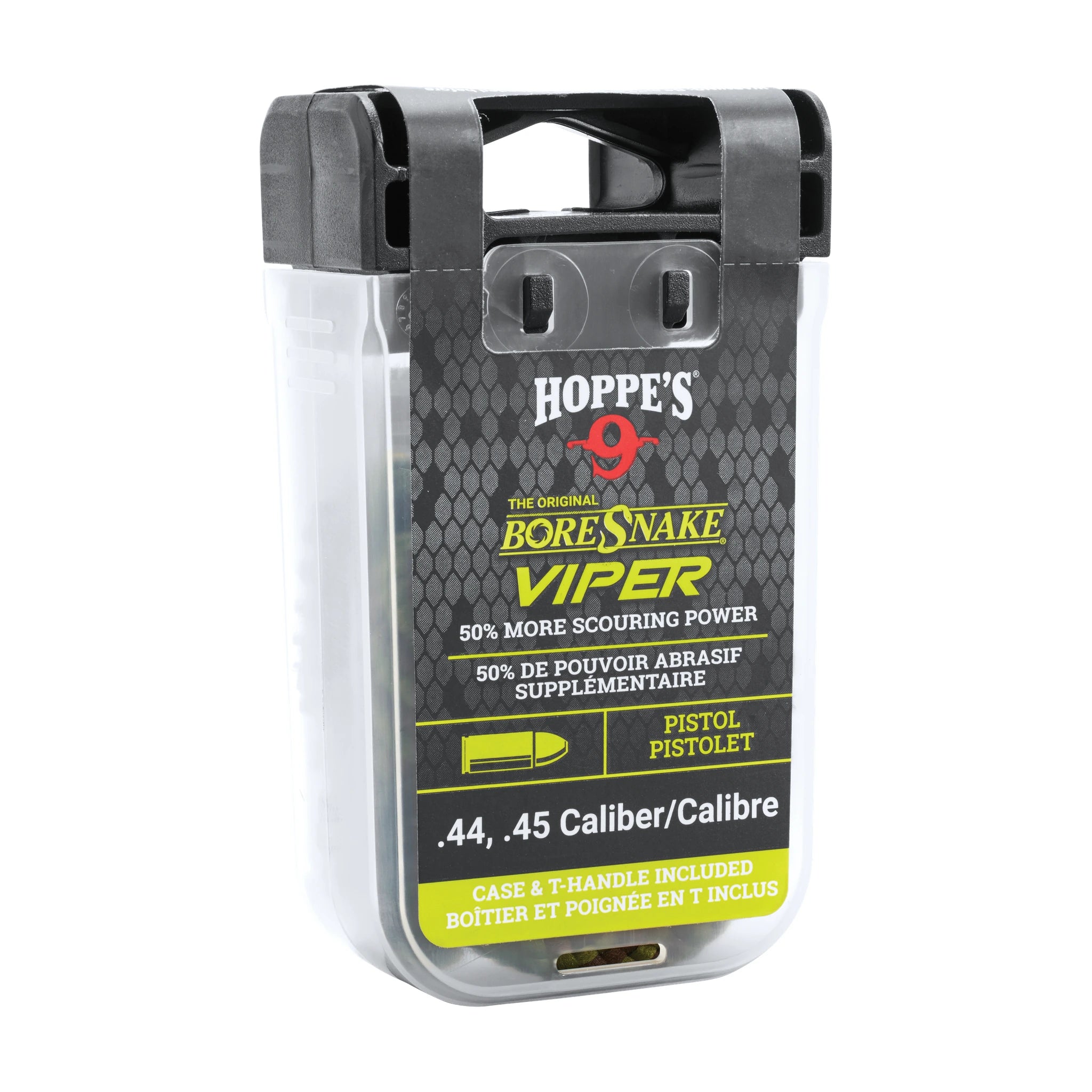 Hoppe’s BoreSnake Viper Den .44 und .45 für Pistolen in der Verpackung mit Box und T-Griff