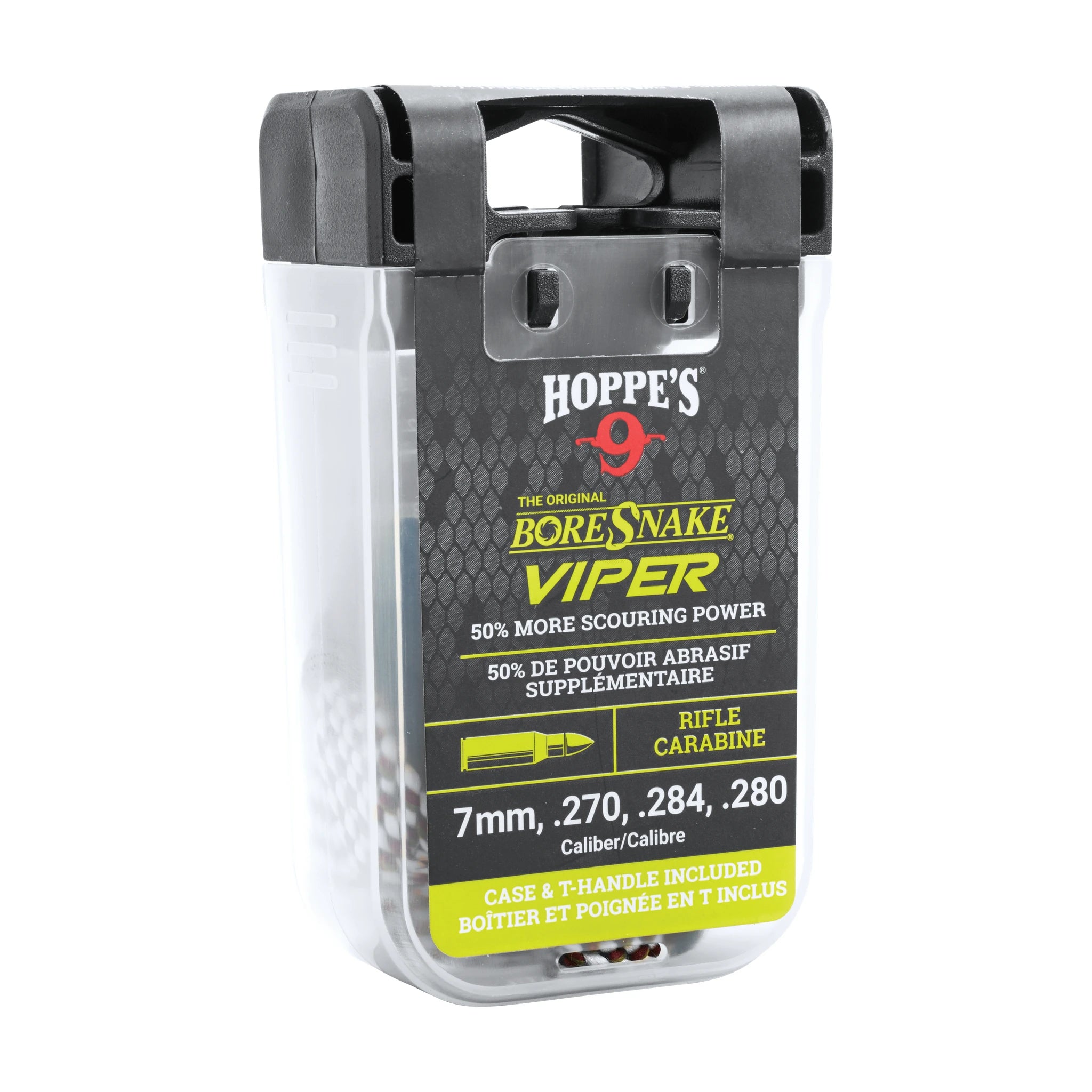 Hoppe’s BoreSnake Viper Den für Gewehre in 7 mm, .270, .284 und .280 in der Verpackung mit Box und T-Griff