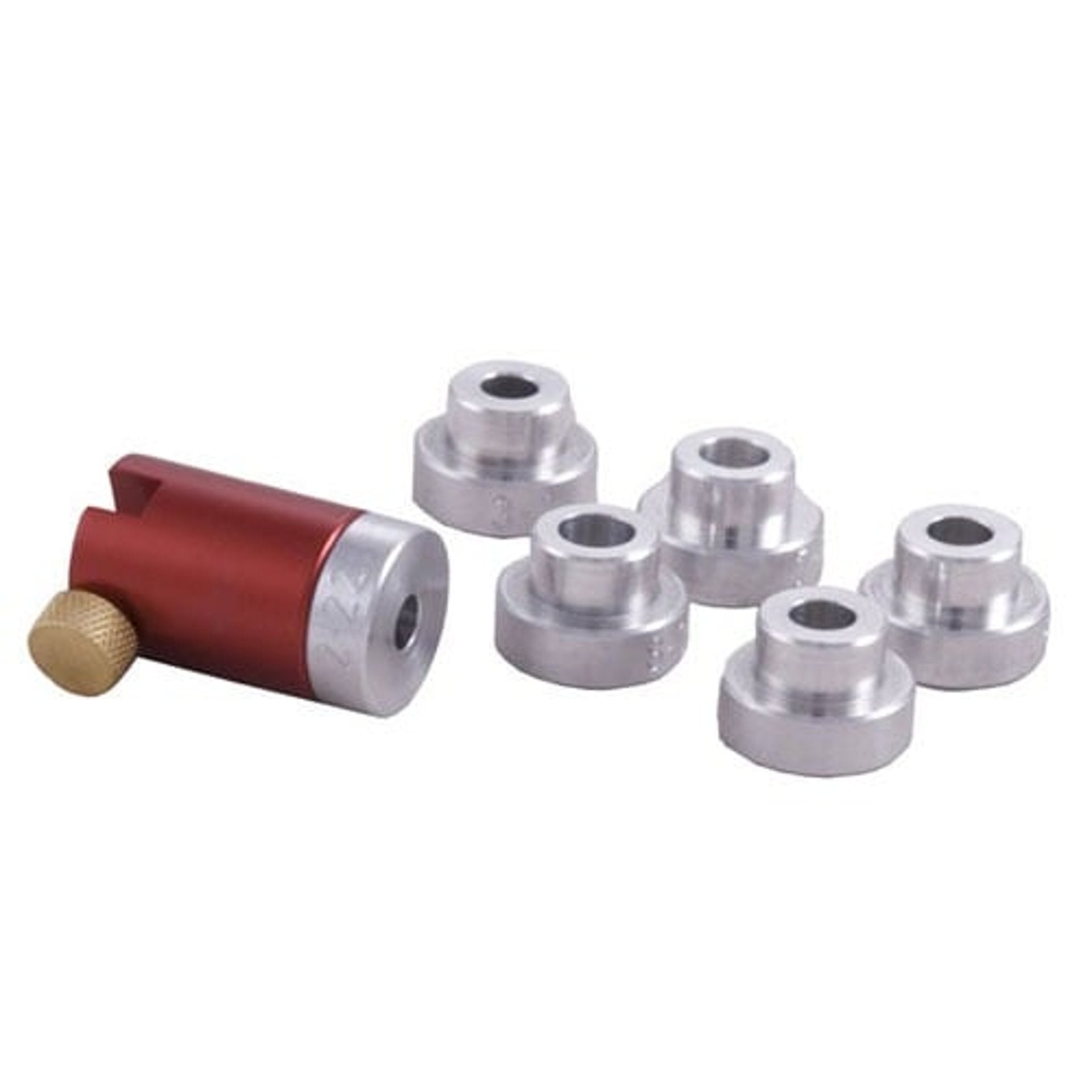 HORNADY Lock-N-Load Bullet Comparator Basic Set B234 mit Komparatorkörper und sieben Einsätzen