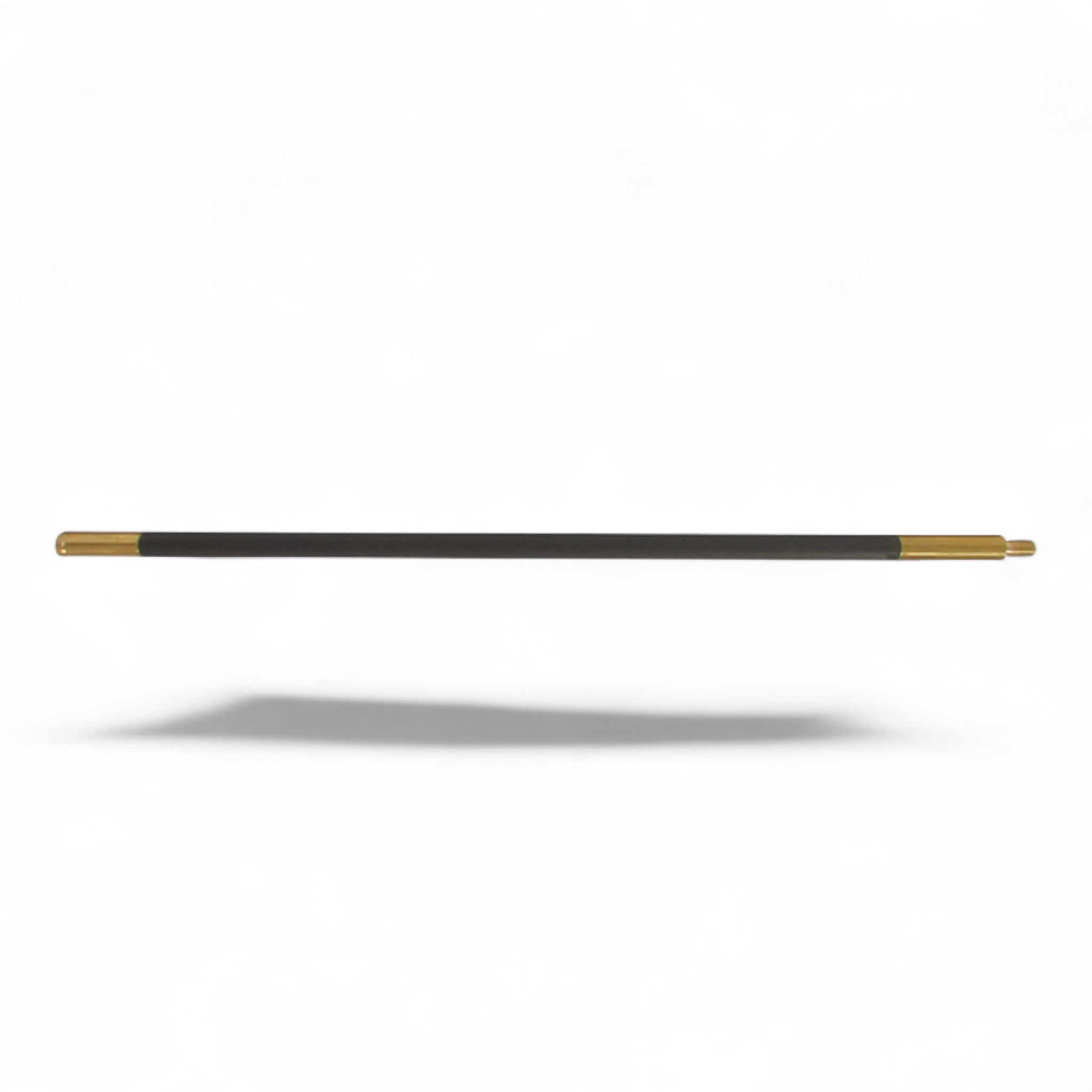 Ballistol Carbon-Putzstab mit schwarzem Schaft und goldfarbenen Endstücken, schlankes Design, gerade Ausführung.