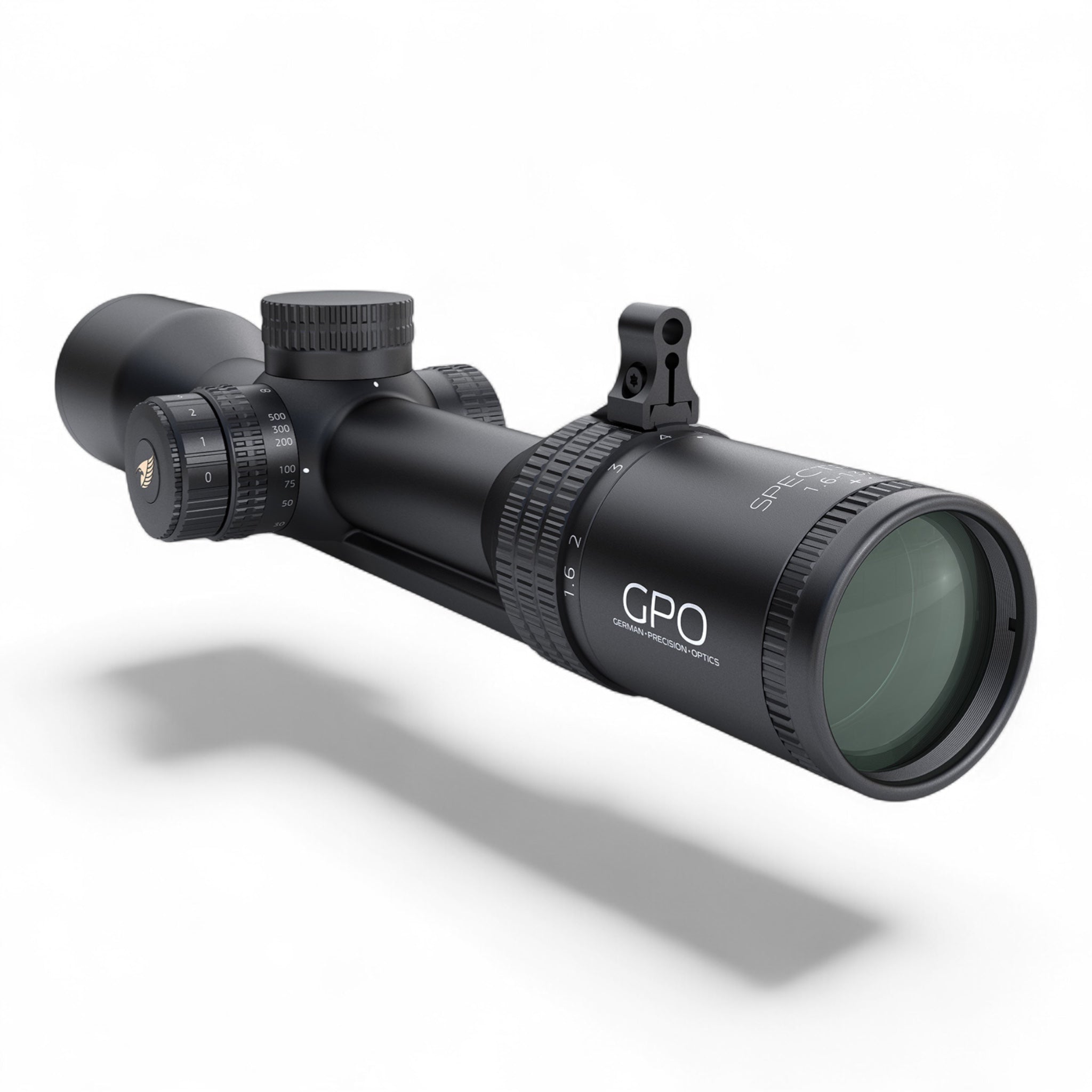 GPOGPO Spectra 8x 1,6 - 13x44i Zielfernrohr mit Schiene - Black Raptor