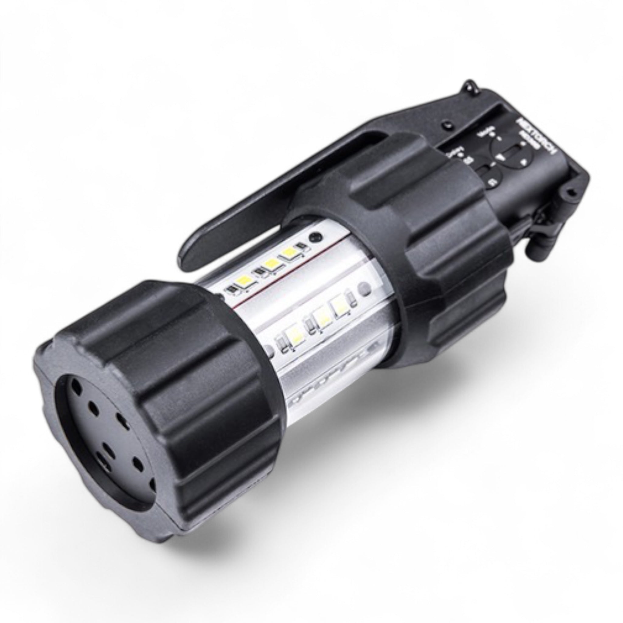Schwarzer NEXTORCH ND30B Irritationskörper mit robustem Kunststoffgehäuse, transparentem Mittelteil mit LED-Leuchten,.