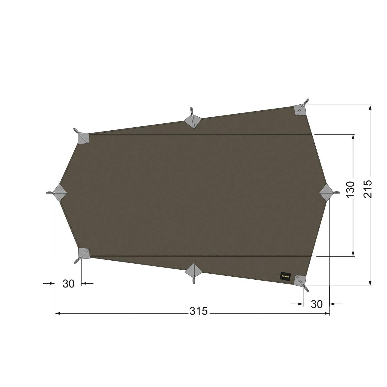 TatonkaTatonka Tarp Wing LT – ultraleichtes Trekking Tarp - Black Raptor