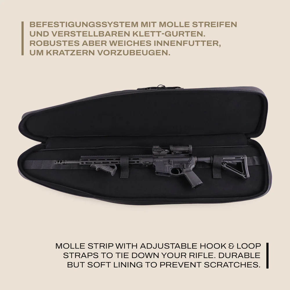 WinterWinter Rifle Bag 122 cm – gepolsterte Gewehrtasche aus Nylon - Black Raptor