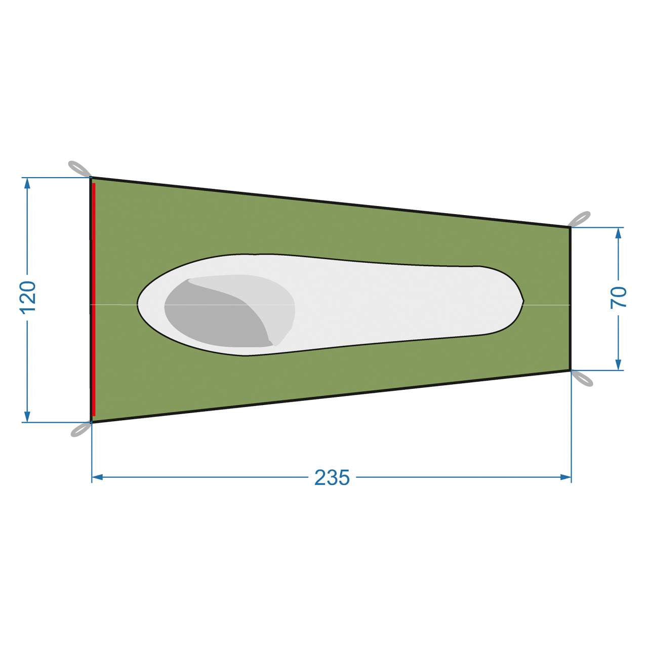 TatonkaTatonka Single Mesh Tent – ultraleichtes Insekten - Shelter - Black Raptor