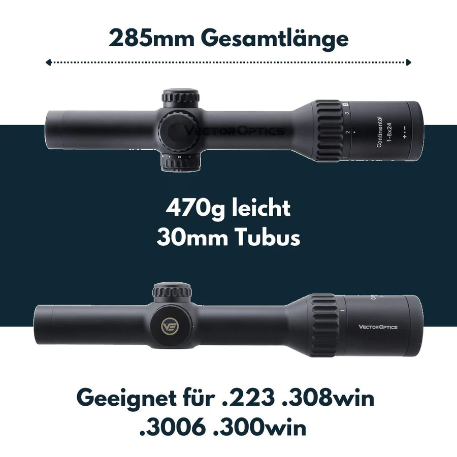 VectorOpticsVector Optics SCOC - 37 Continental x8 1 - 8x24 ED - Black Raptor
