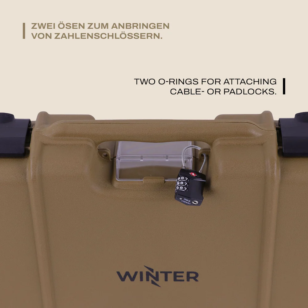 WinterWinter W10 Rifle Case 103 cm – robuster Hartschalenkoffer für Langwaffen - Black Raptor