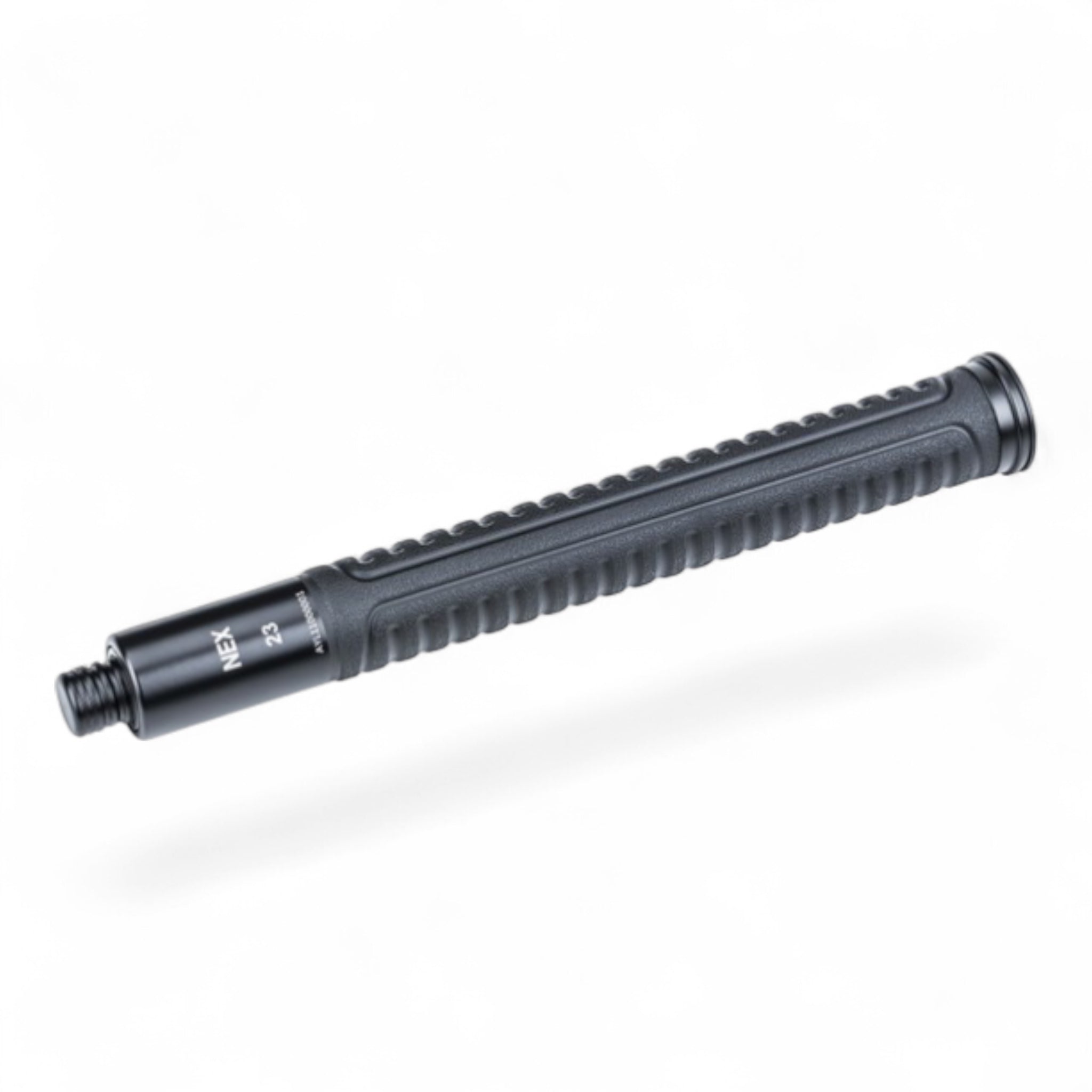 Schwarzer, langer, geriffelter Nextorch N23C Quick Teleskop-Einsatzstock aus Stahl und Aluminium mit Gewindeende und.