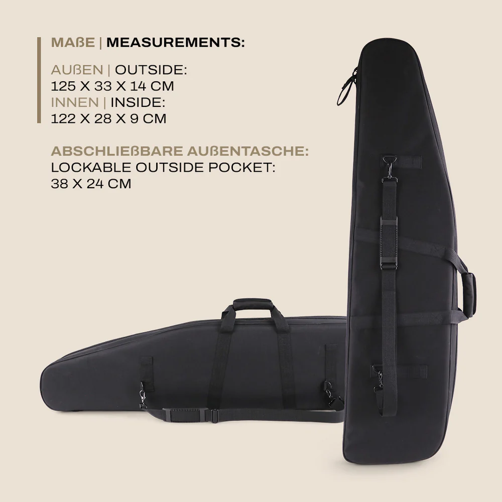 WinterWinter Rifle Bag 122 cm – gepolsterte Gewehrtasche aus Nylon - Black Raptor