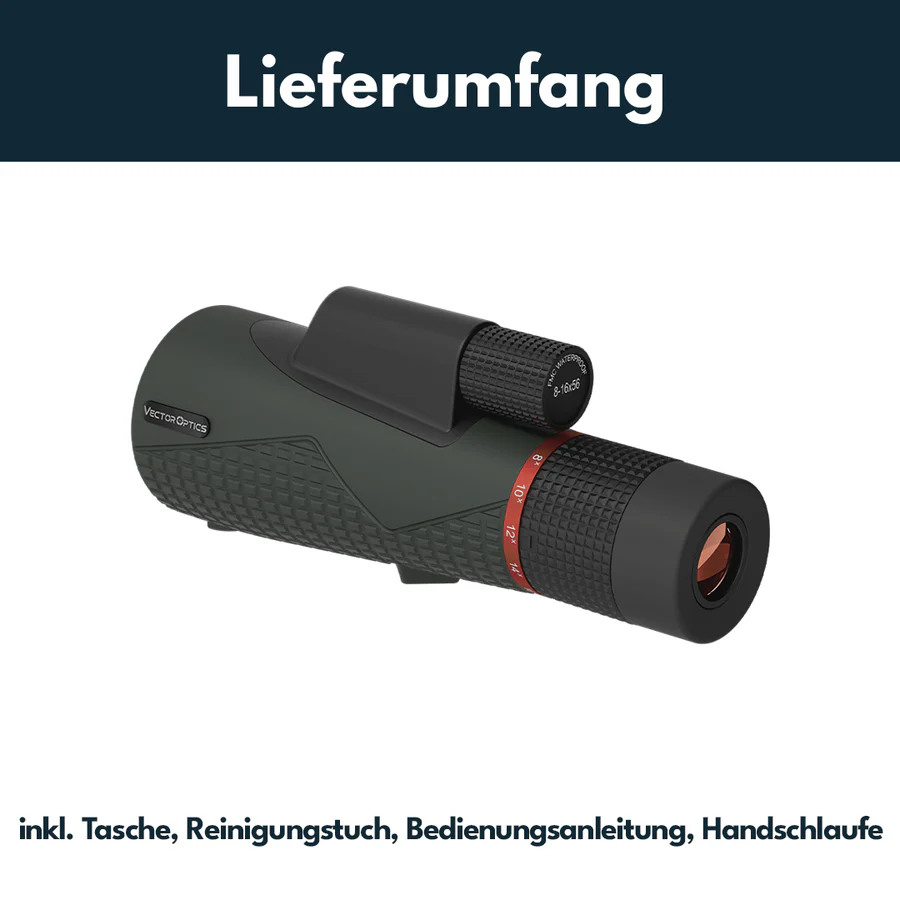 VectorOpticsVector Optics SCMO - 04 Forester 8 - 16x56 ED Monocular - Black Raptor