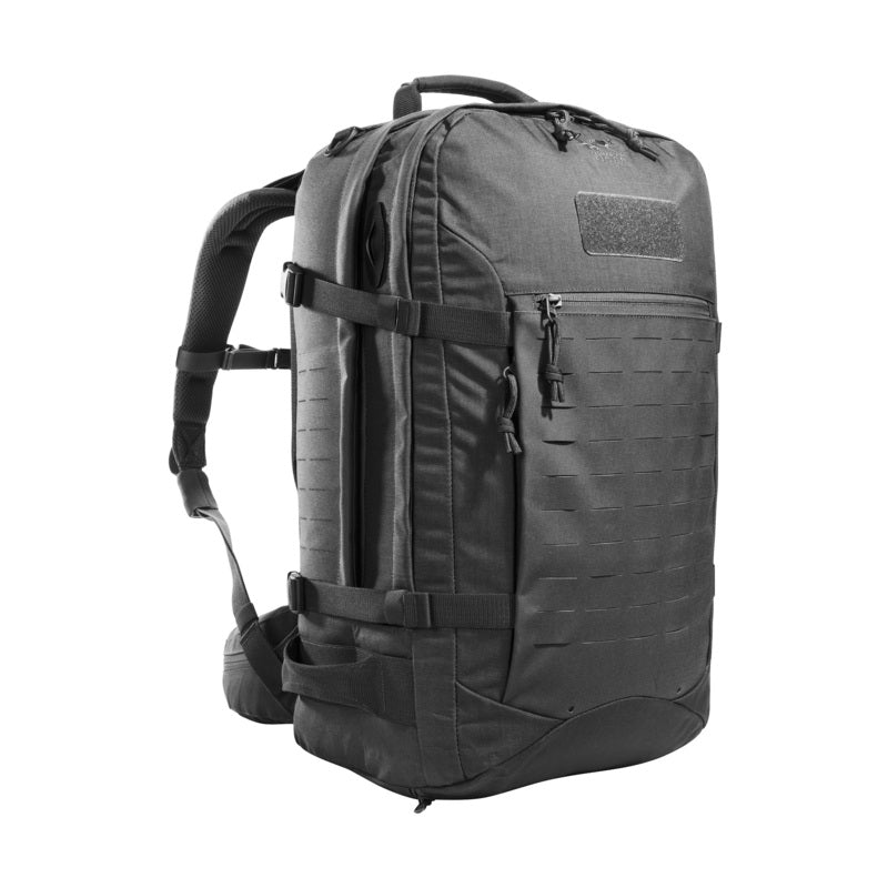 Schwarzer Tasmanian Tiger Mission Pack MKII Rucksack mit Molle-System, mehreren Fächern und gepolsterten Schultergurten,.