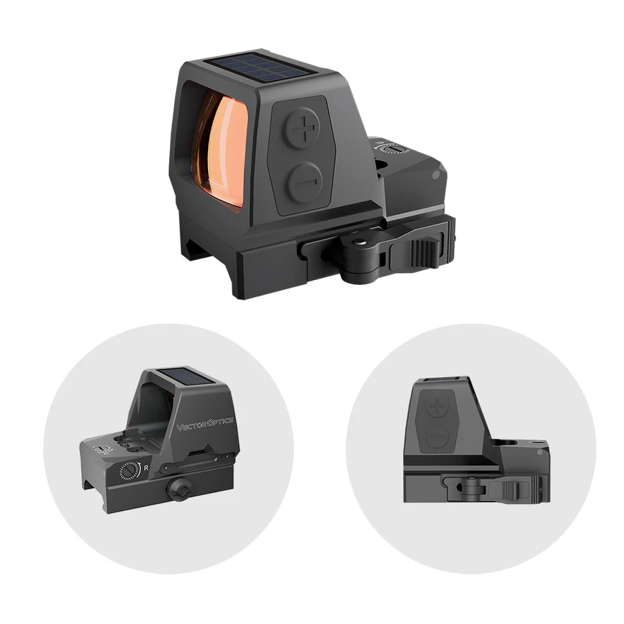 VectorOpticsVector Optics SCRD - SM44 Frenzy Plus F3 1x22x32 Red Dot Sight Solar - Black Raptor