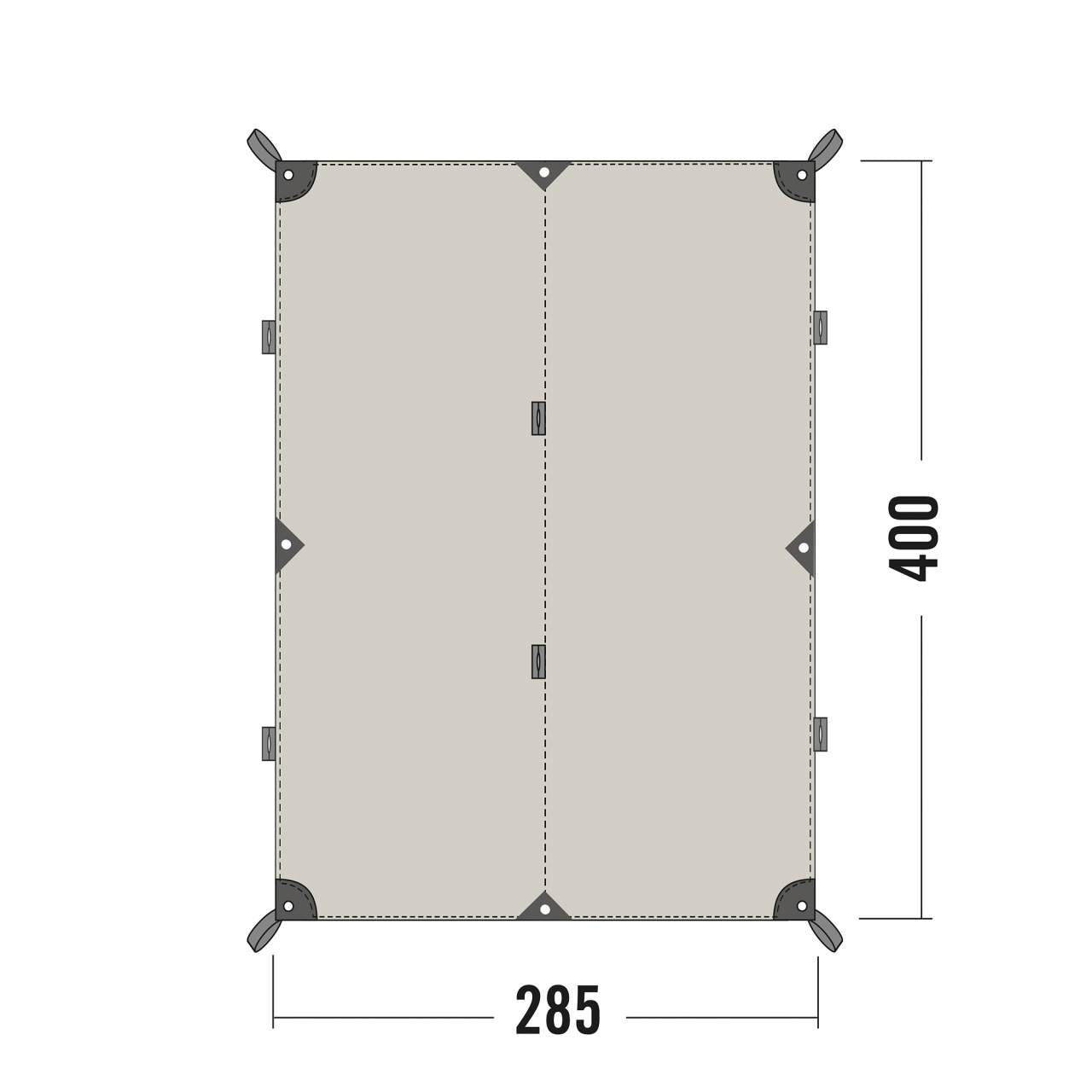 TatonkaTatonka Tarp TC – Bushcraft Tarp aus Technical Cotton - Black Raptor