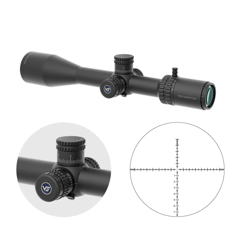 VectorOpticsVector Optics SCFF - 61 Orion Pro Max 6 - 24x50 MIL HD FFP - Black Raptor