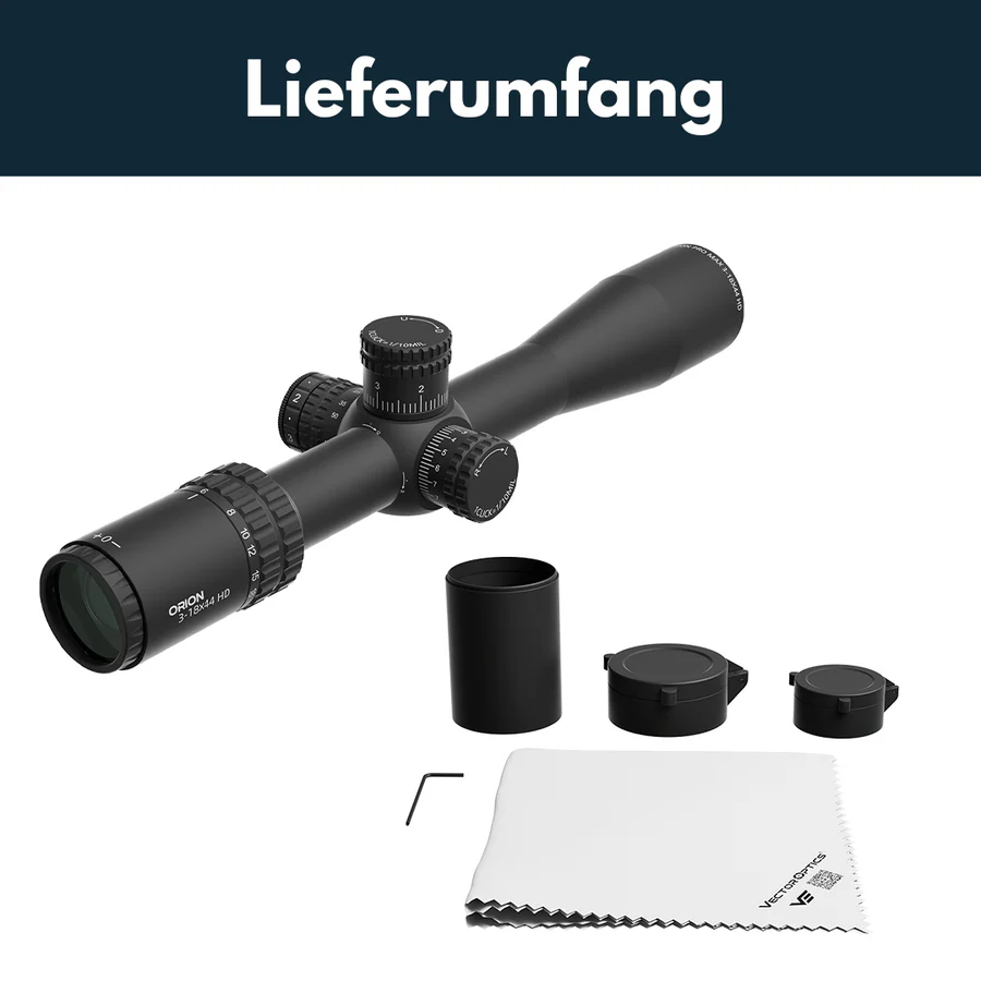 VectorOpticsVector Optics SCFF - 49 Orion MAX 3 - 18x44FFP HD - Black Raptor