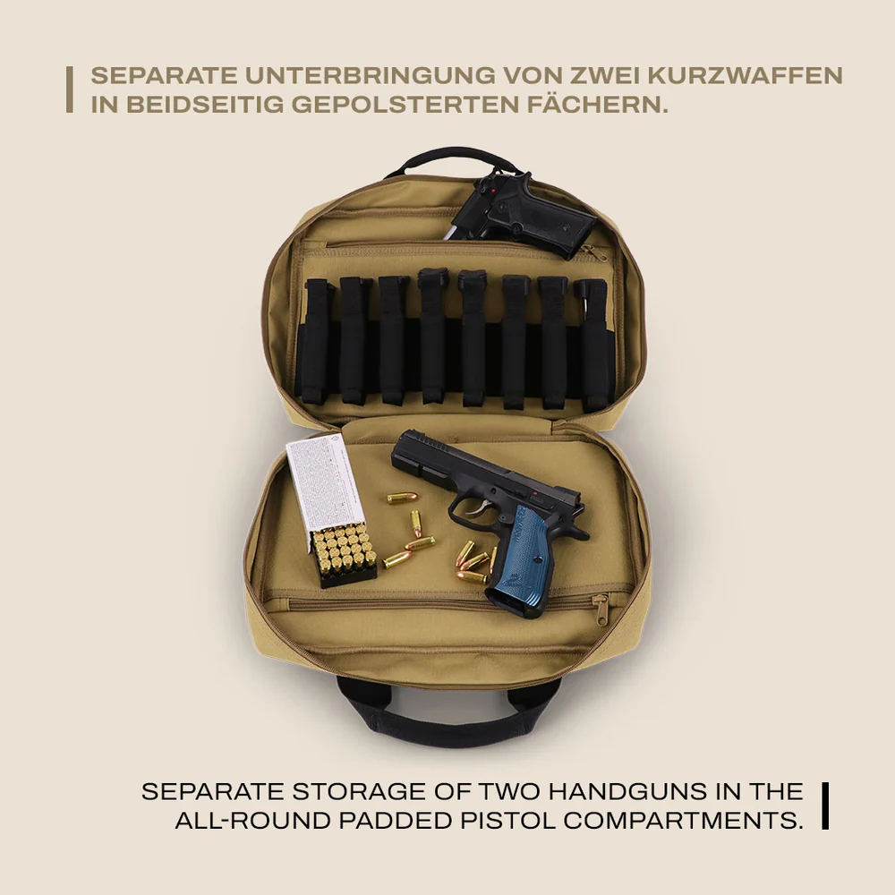WinterWinter W8 Pistol Bag – Pistolentasche für 2 Kurzwaffen - Black Raptor