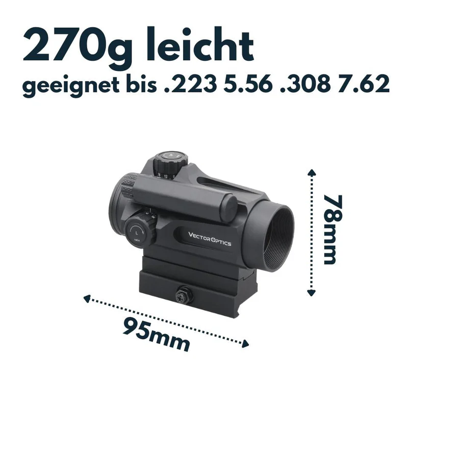 VectorOpticsVector Optics SCRD - D26 Nautilus 1x30 Double Reticle - Black Raptor