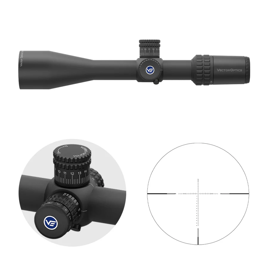VectorOpticsVector Optics SCFF - 44 Orion Pro Max 6 - 24x50FFP MOA - Black Raptor