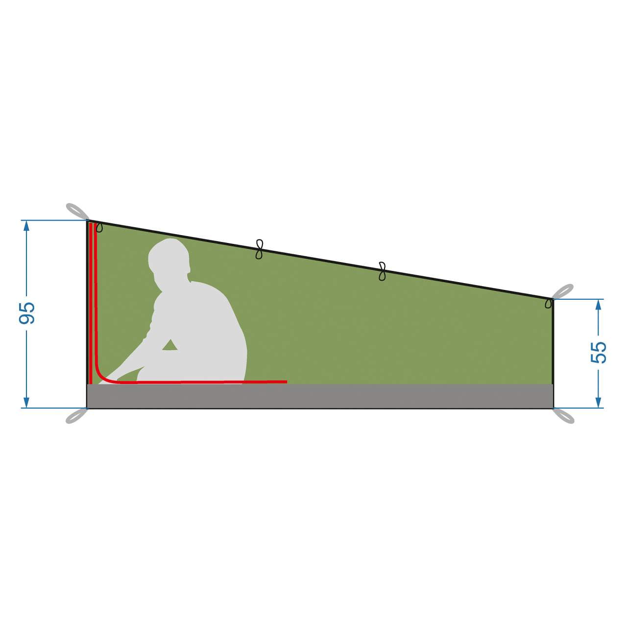 TatonkaTatonka Single Mesh Tent – ultraleichtes Insekten - Shelter - Black Raptor