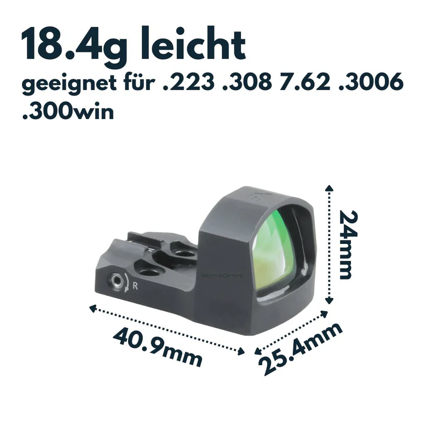 VectorOpticsVector Optics SCRD - G43 Frenzy - S 1x17x24 MIC Green Dot - Black Raptor
