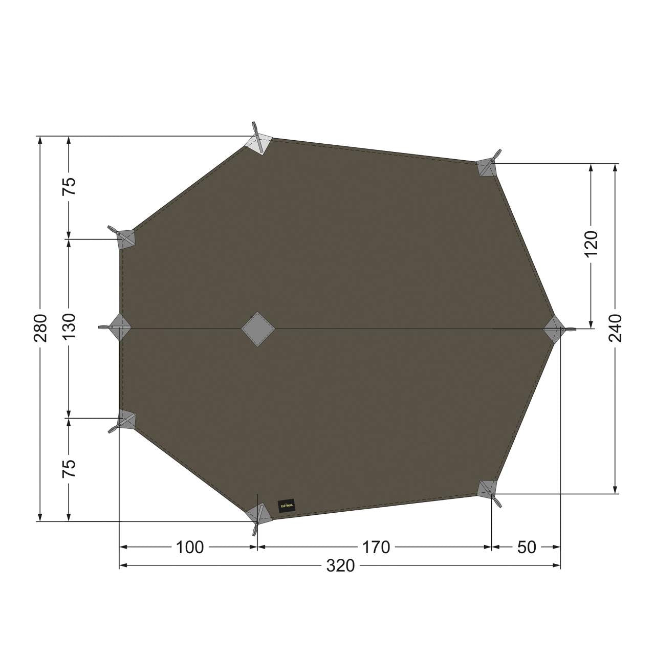 TatonkaTatonka Tarp Wing LT – ultraleichtes Trekking Tarp - Black Raptor