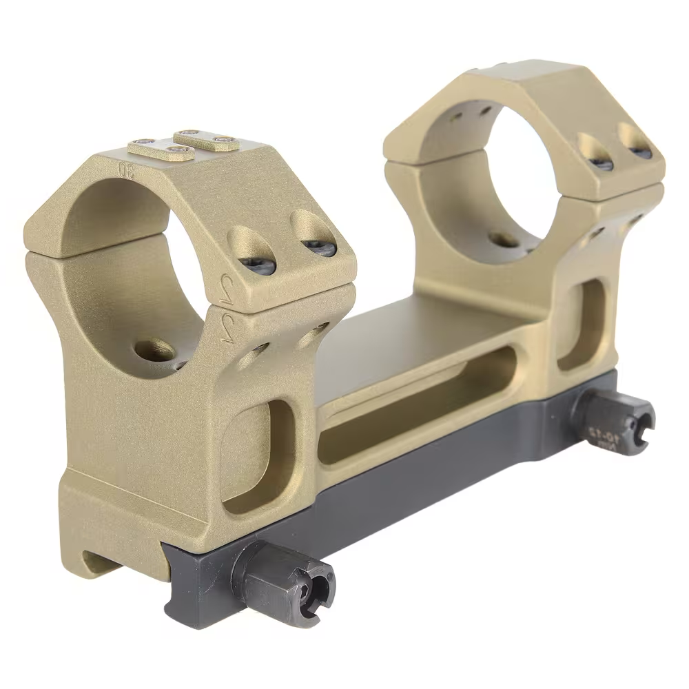 RAIDEN-tanfarbener Präzisions-Zielfernrohrmontagering Ø34 mm mit 30 MOA Neigung und integrierter Mutter für Jagd und.